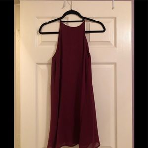Julie Bilkiart Maroon mini dress